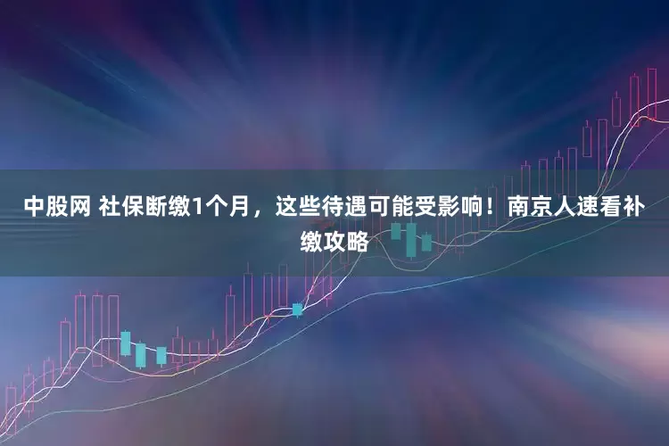 中股网 社保断缴1个月，这些待遇可能受影响！南京人速看补缴攻略