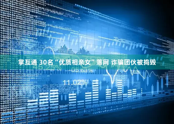 掌互通 30名“优质相亲女”落网 诈骗团伙被捣毁