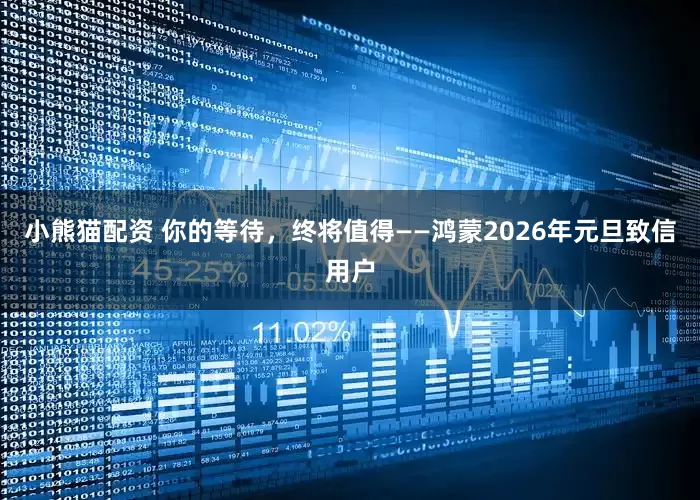 小熊猫配资 你的等待，终将值得——鸿蒙2026年元旦致信用户